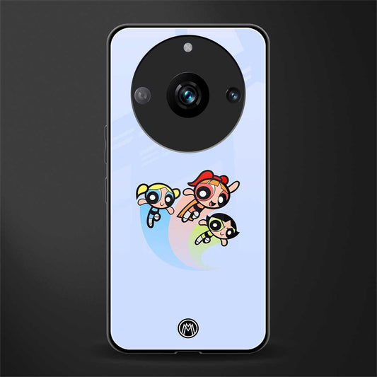 powerpuff girls cartoon back phone cover | glass case for realme 11 pro 5g