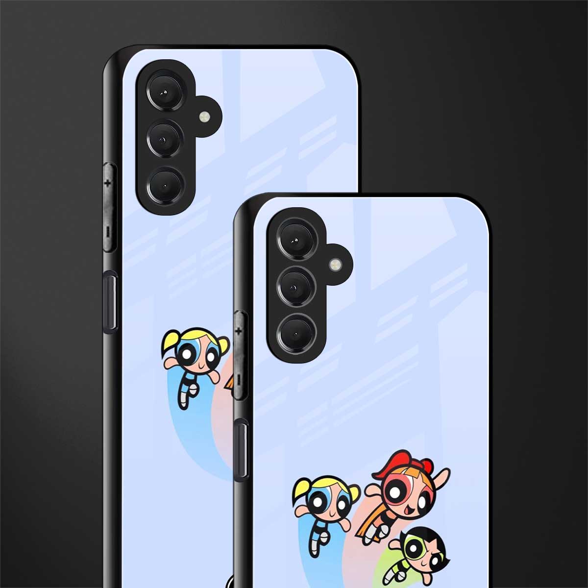 powerpuff girls cartoon back phone cover | glass case for samsun galaxy a24 4g