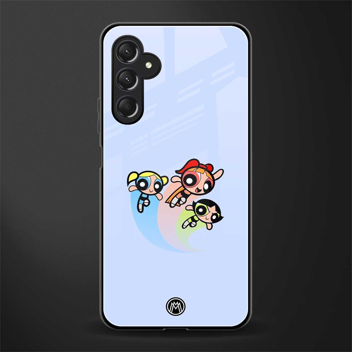 powerpuff girls cartoon back phone cover | glass case for samsun galaxy a24 4g