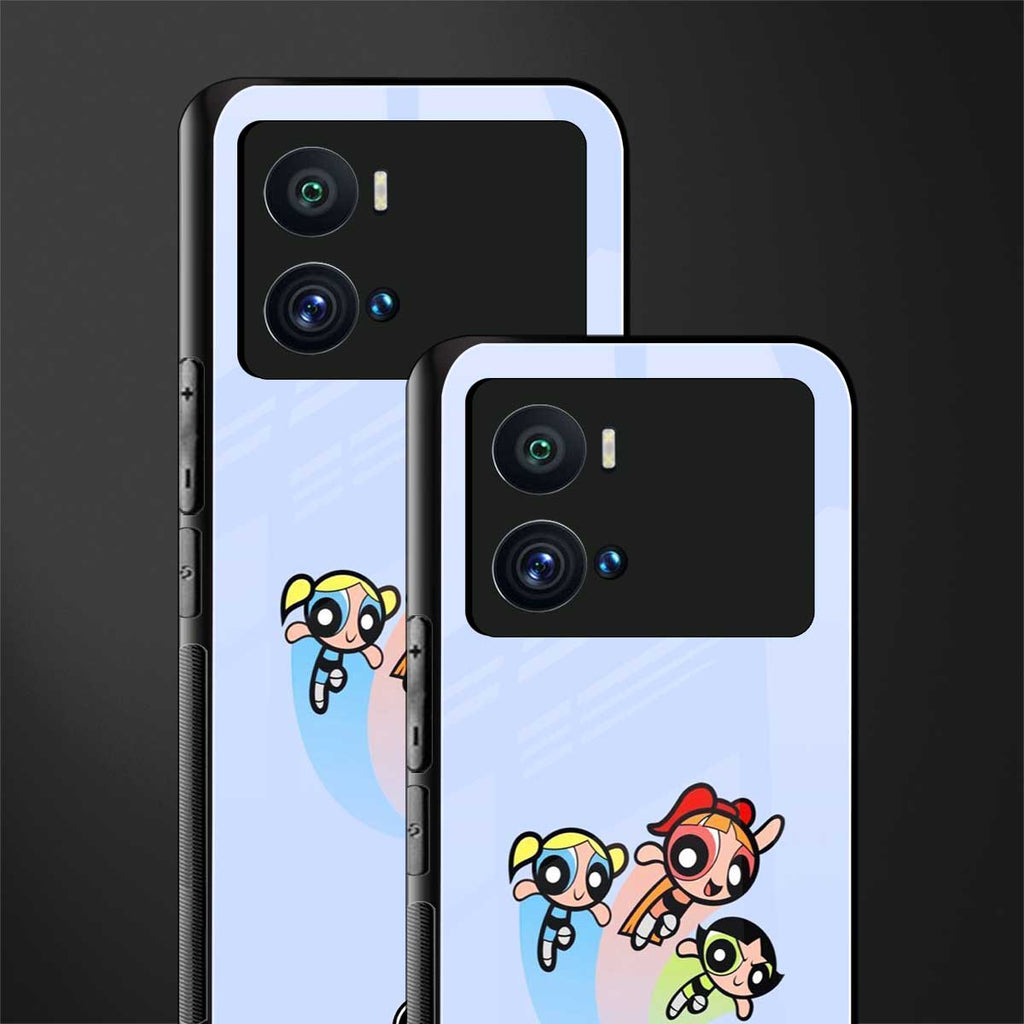 powerpuff girls cartoon back phone cover | glass case for iQOO 9 Pro