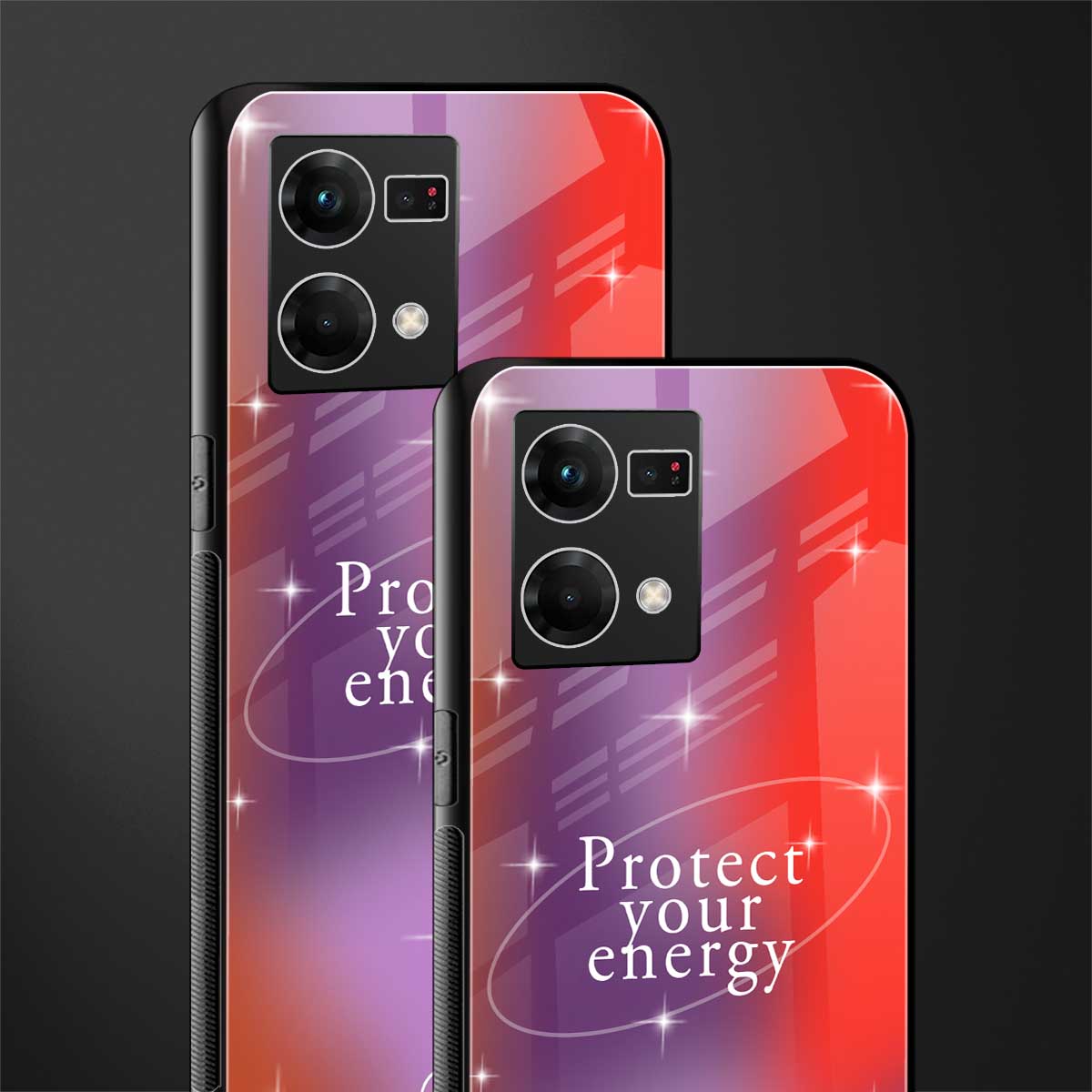protect your energy back phone cover | glass case for oppo f21 pro 4g