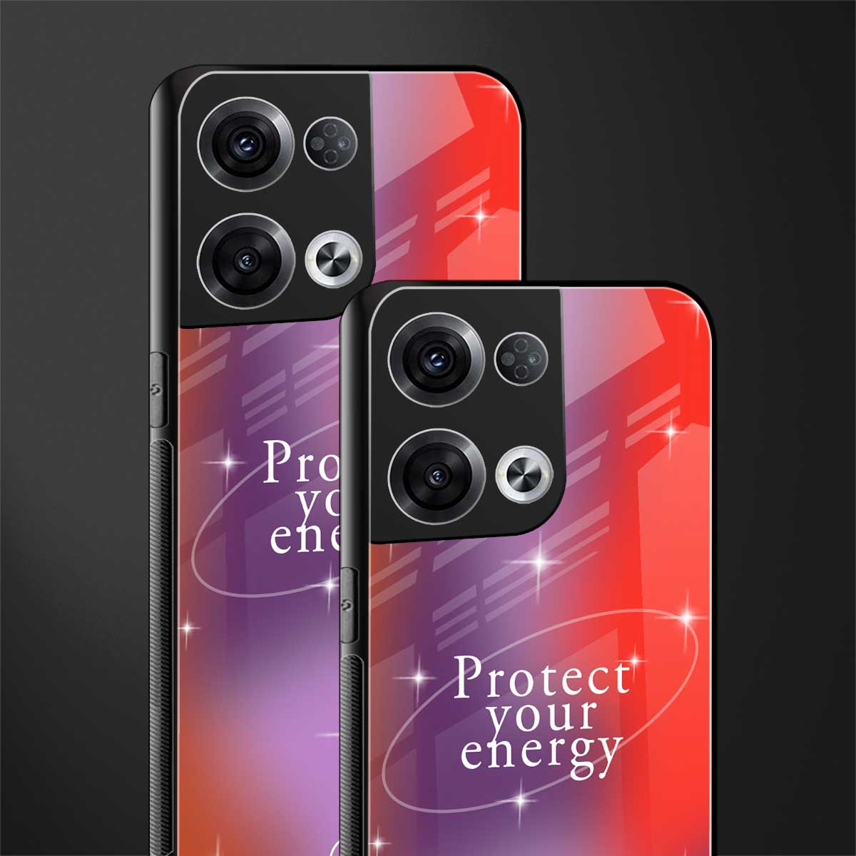 protect your energy back phone cover | glass case for oppo reno 8 pro