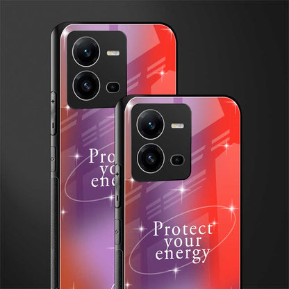 protect your energy back phone cover | glass case for vivo v25-5g