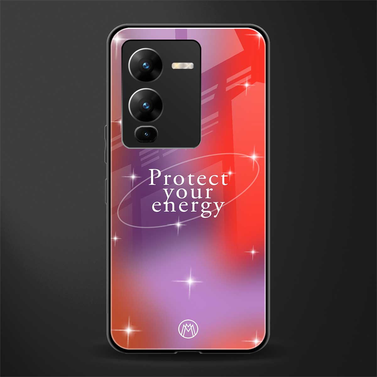 protect your energy back phone cover | glass case for vivo v25 pro 5g