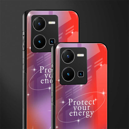 protect your energy back phone cover | glass case for vivo y35 4g