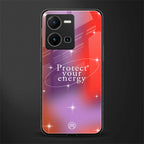 protect your energy back phone cover | glass case for vivo y35 4g