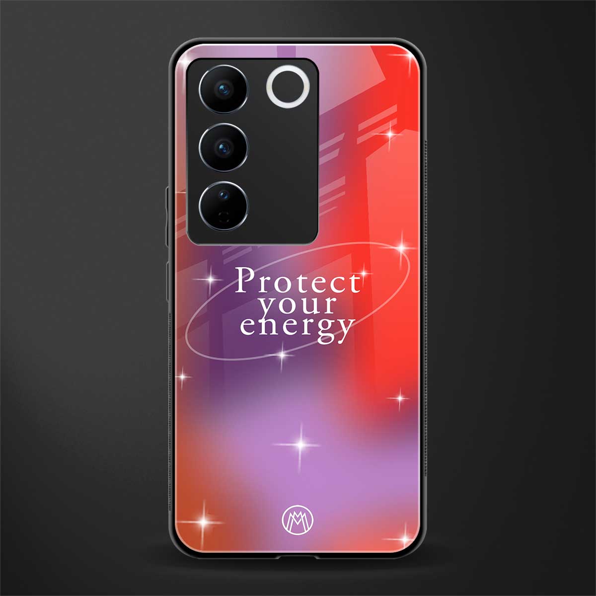 protect your energy back phone cover | glass case for vivo v27 pro 5g