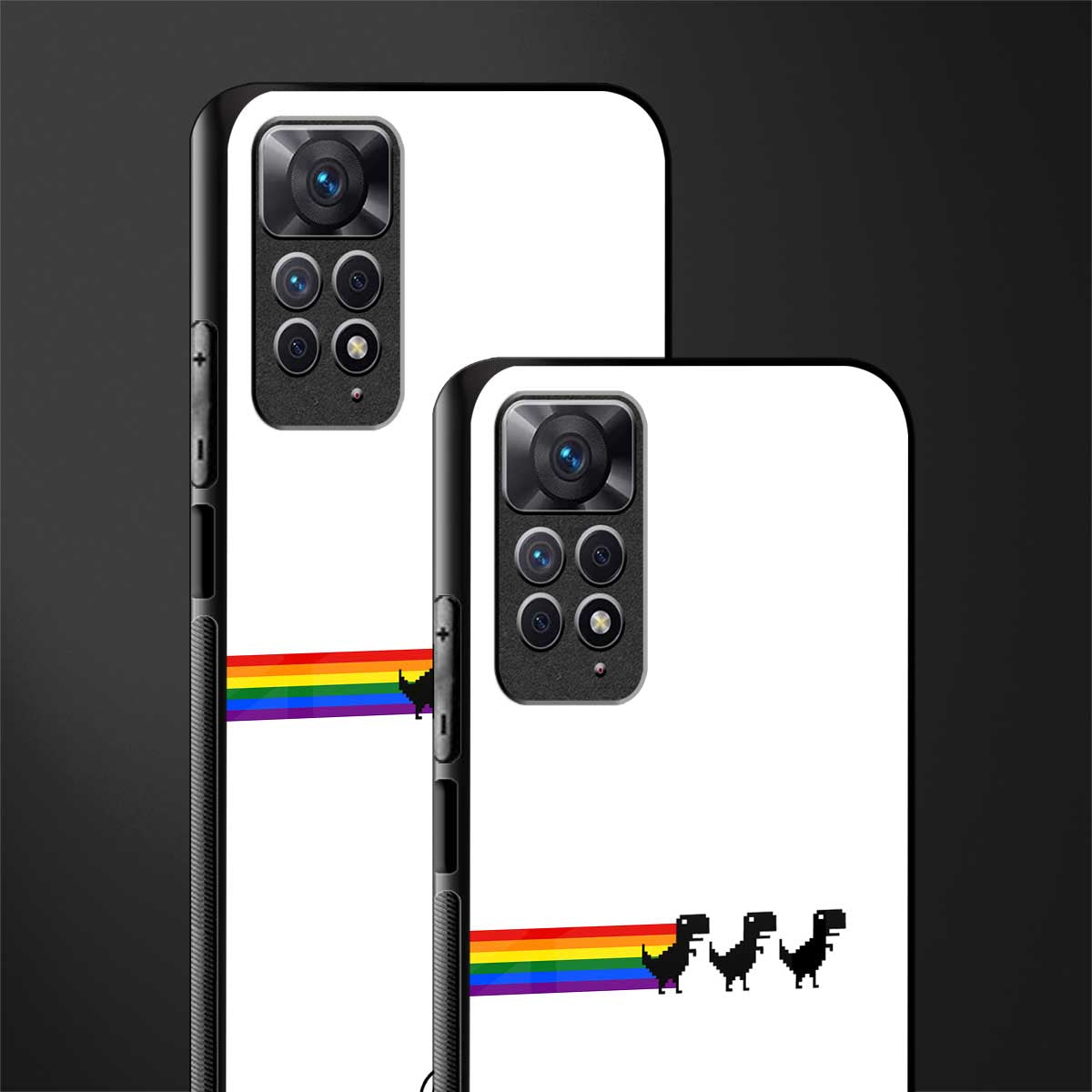 proud dinosaurs back phone cover | glass case for redmi note 11 pro plus 4g/5g
