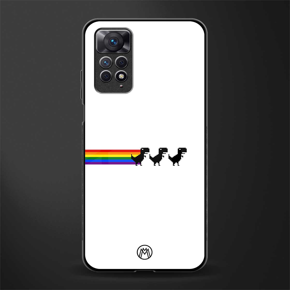 proud dinosaurs back phone cover | glass case for redmi note 11 pro plus 4g/5g