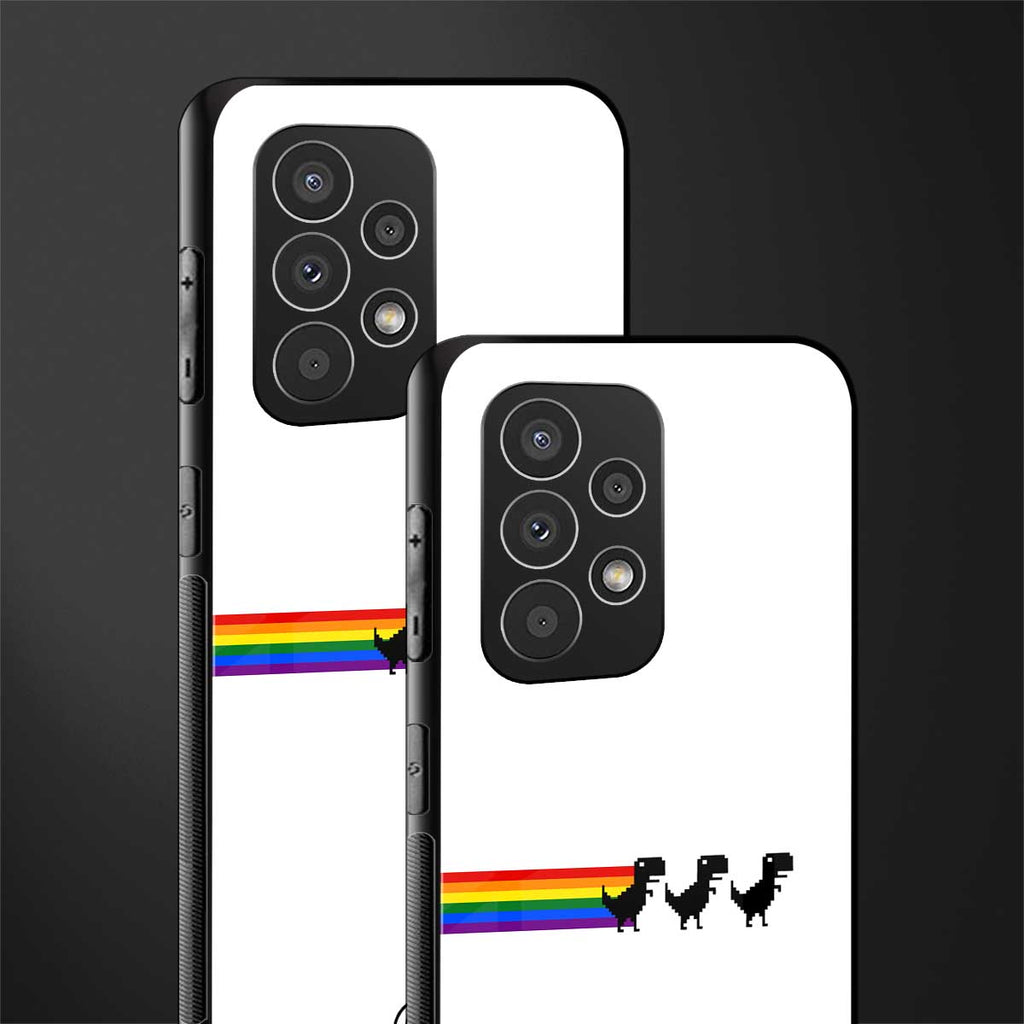 proud dinosaurs back phone cover | glass case for samsung galaxy a23