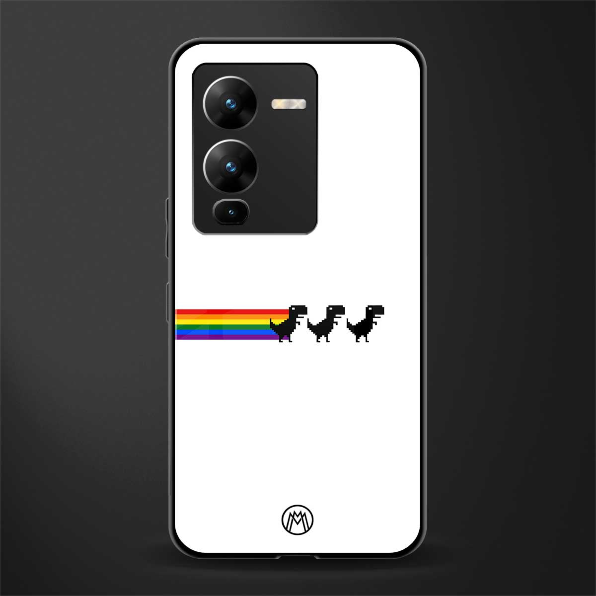 proud dinosaurs back phone cover | glass case for vivo v25 pro 5g