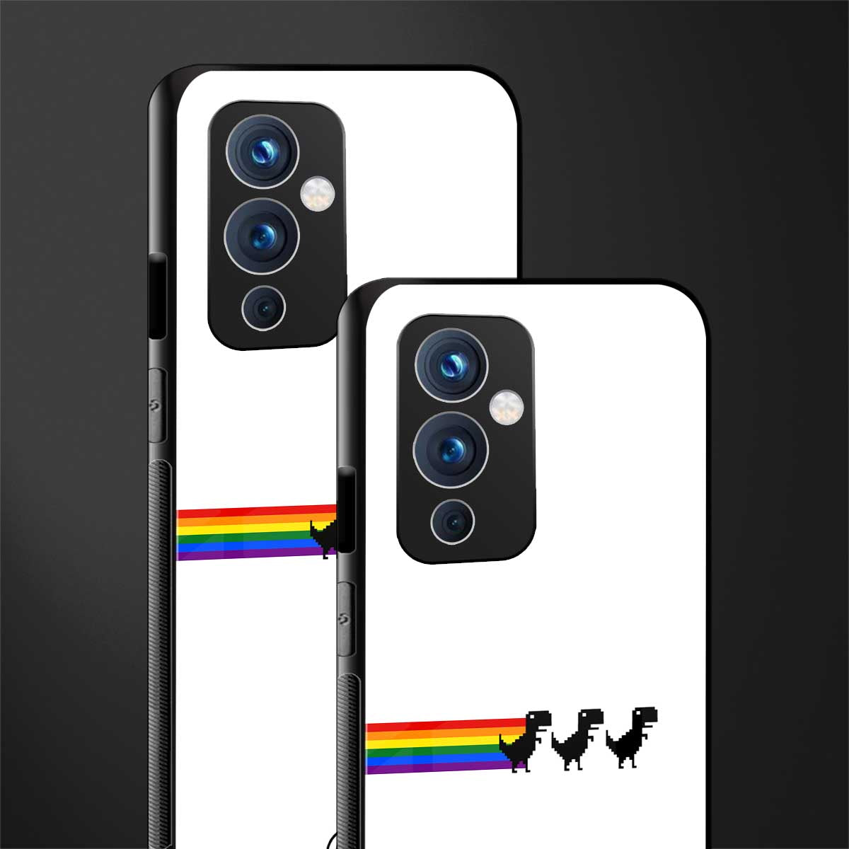 proud dinosaurs back phone cover | glass case for oneplus 9