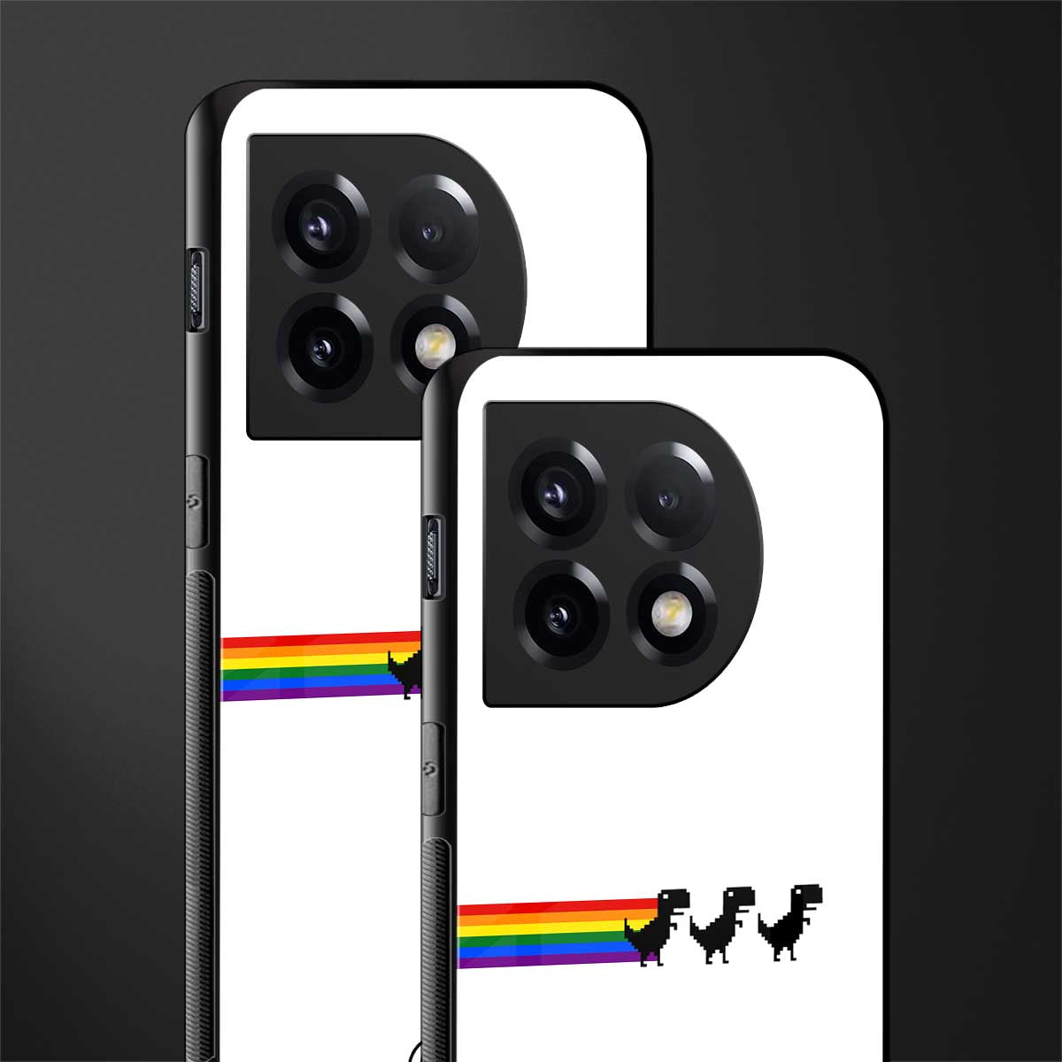proud dinosaurs back phone cover | glass case for oneplus 11