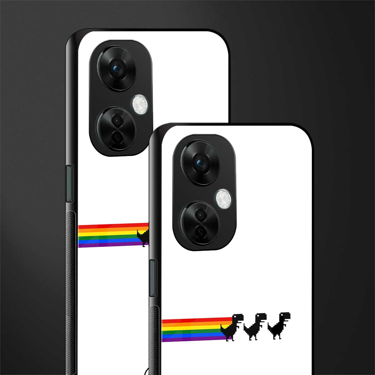 proud dinosaurs back phone cover | glass case for oneplus nord ce 3 lite