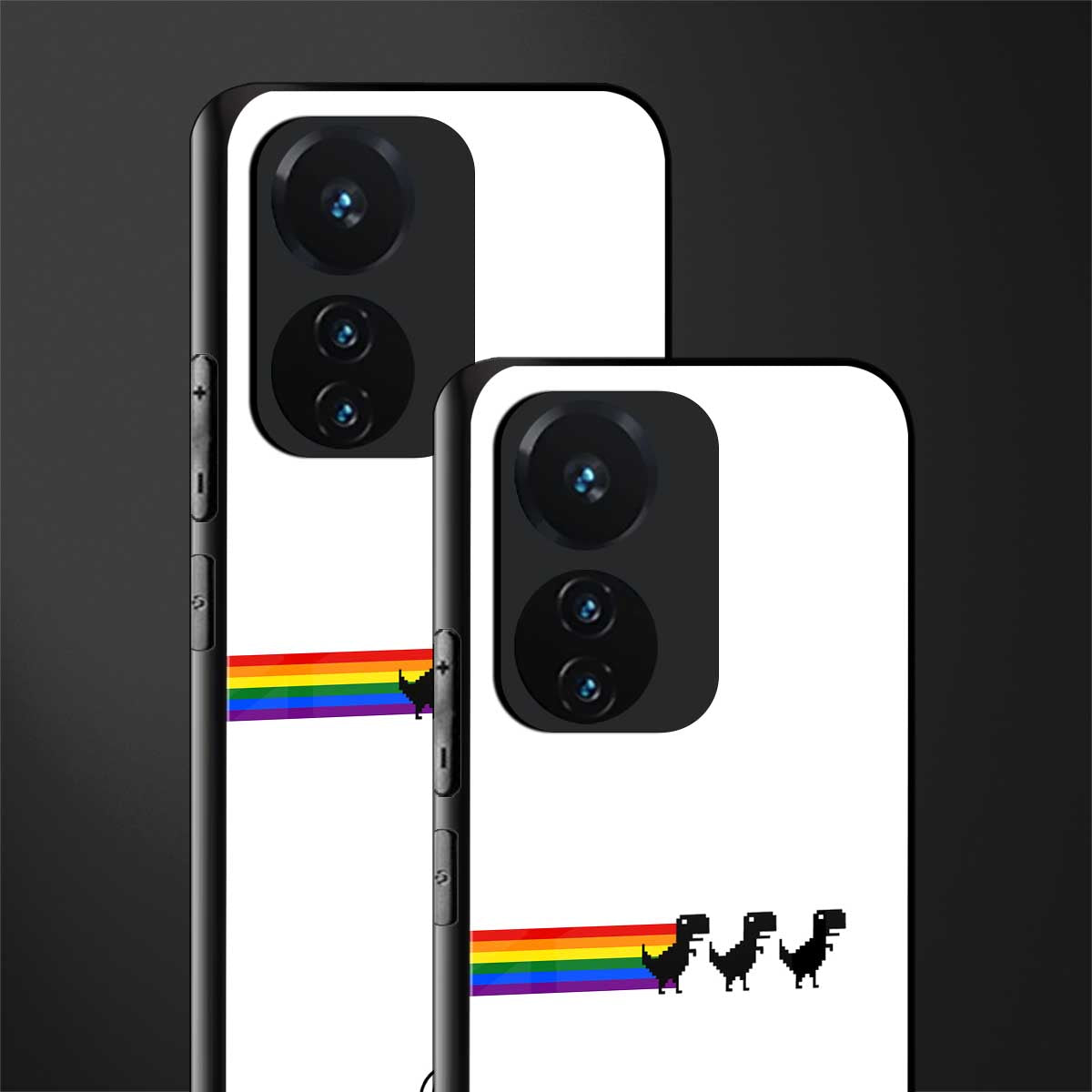 proud dinosaurs back phone cover | glass case for vivo t1 44w 4g