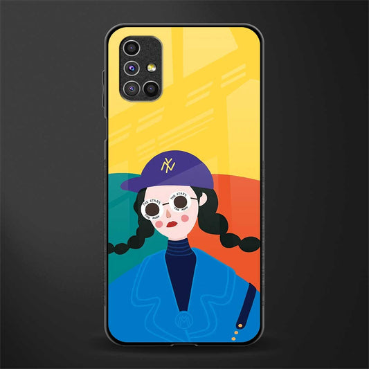 psychedelic chic glass case for samsung galaxy m51 image