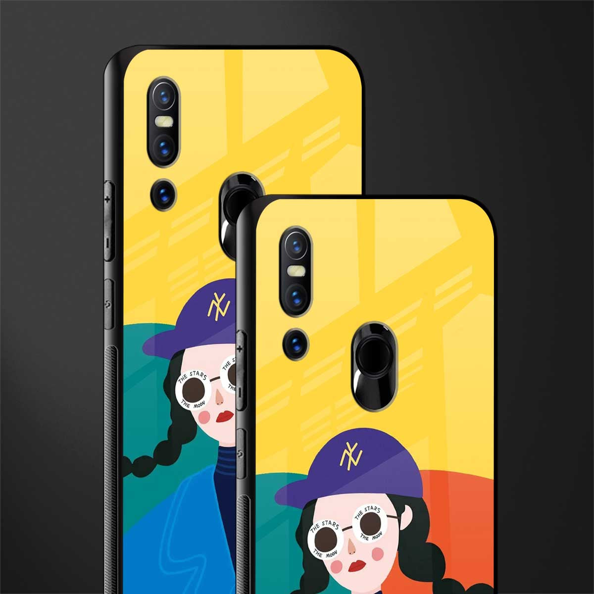 psychedelic chic glass case for vivo v15 image-2