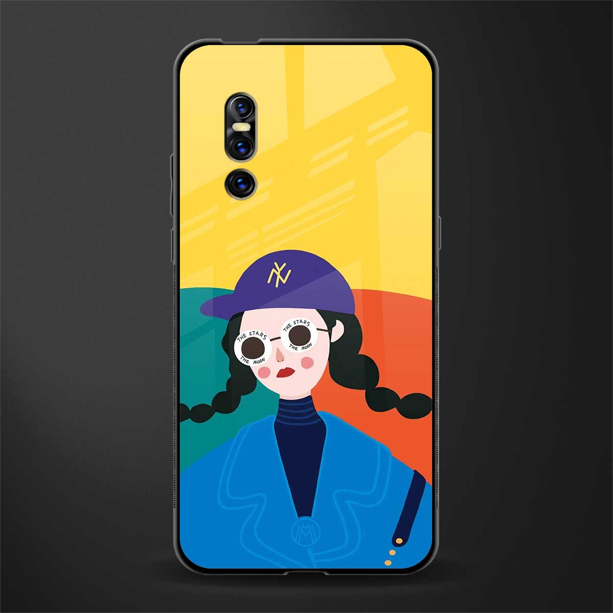 psychedelic chic glass case for vivo v15 pro image