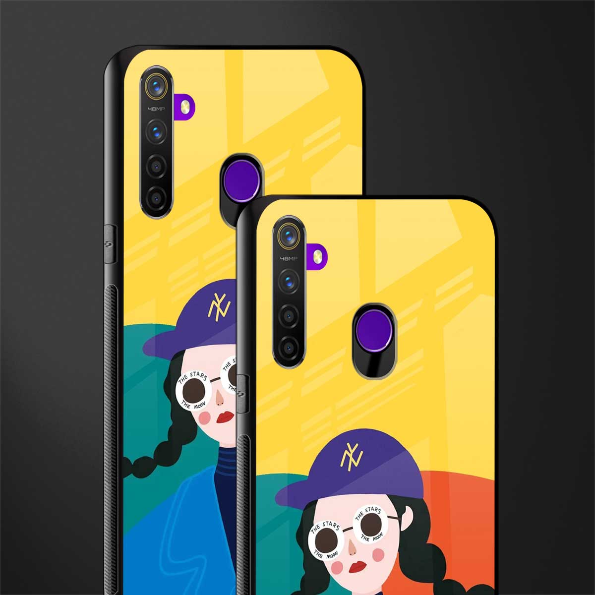 psychedelic chic glass case for realme 5s image-2