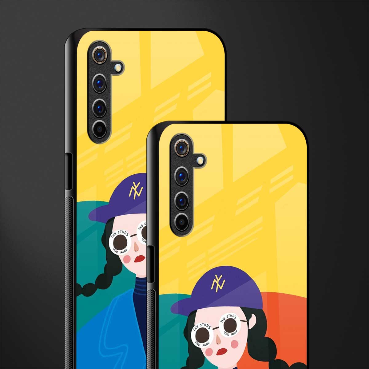 psychedelic chic glass case for realme 6i image-2