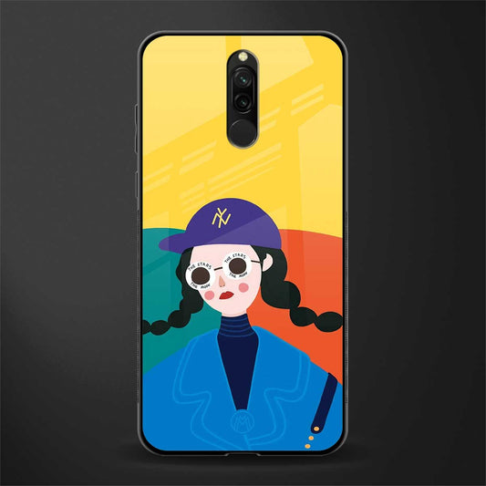 psychedelic chic glass case for redmi 8 image