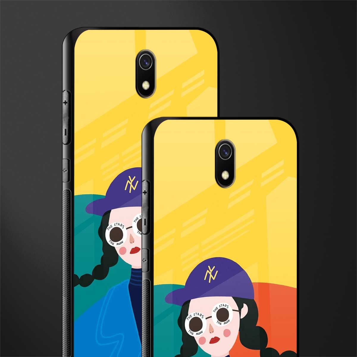 psychedelic chic glass case for redmi 8a image-2