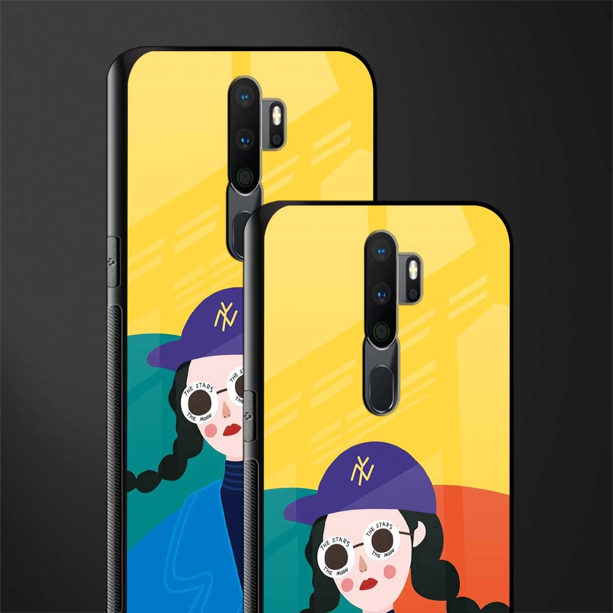 psychedelic chic glass case for oppo a5 2020 image-2