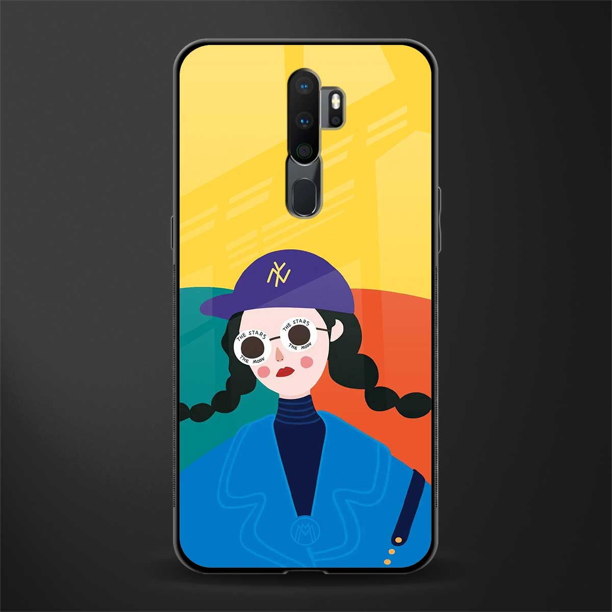 psychedelic chic glass case for oppo a5 2020 image