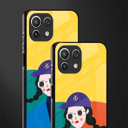 psychedelic chic glass case for mi 11 lite image-2