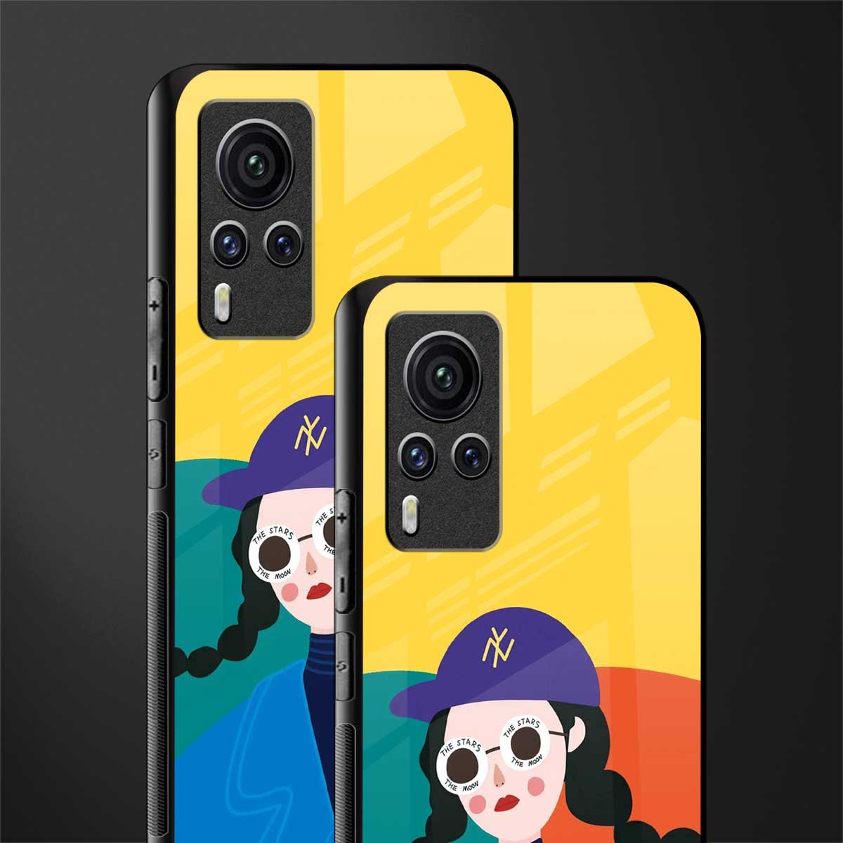 psychedelic chic glass case for vivo x60 pro image-2