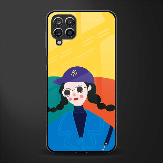 psychedelic chic back phone cover | glass case for samsung galaxy a22 4g