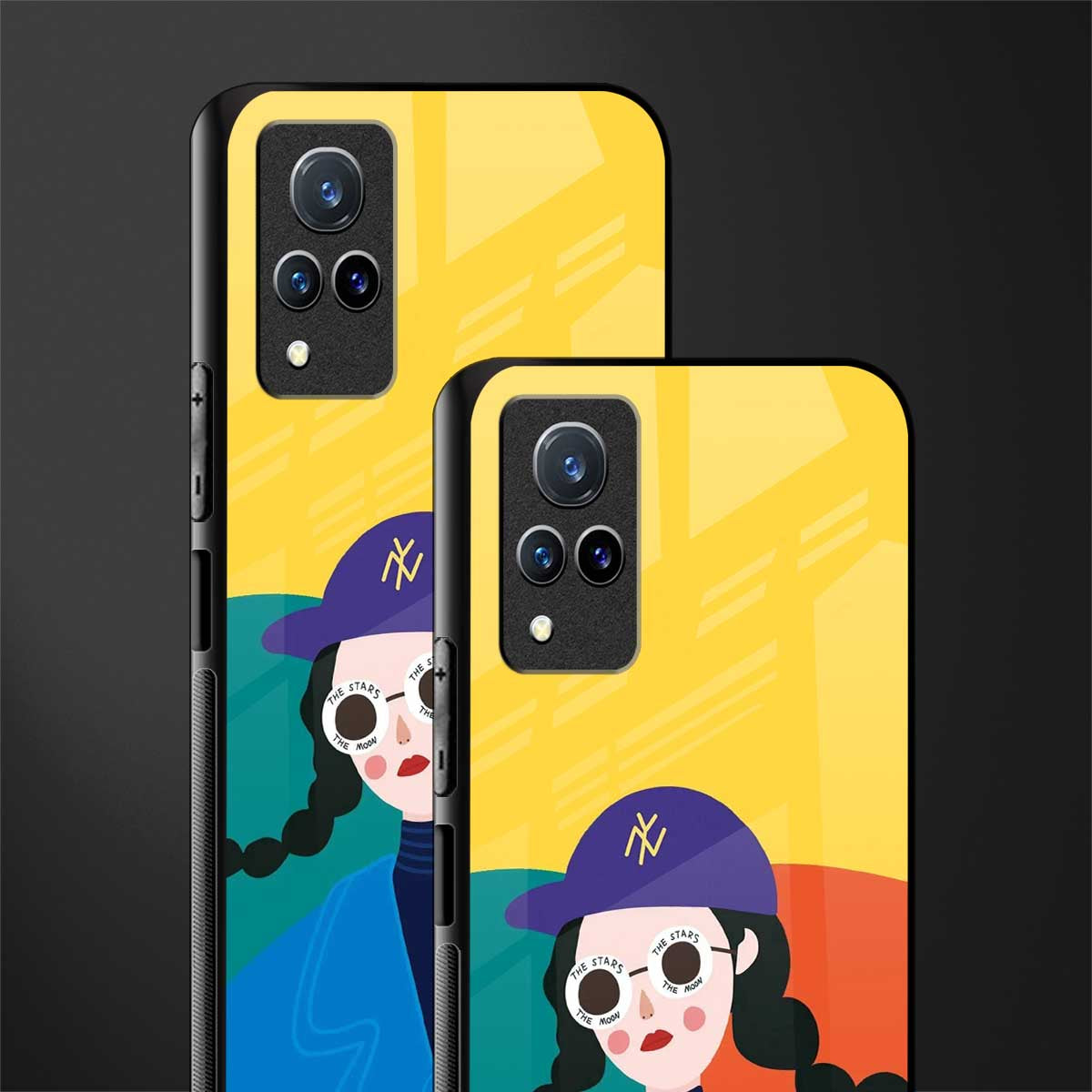 psychedelic chic glass case for vivo v21 5g image-2