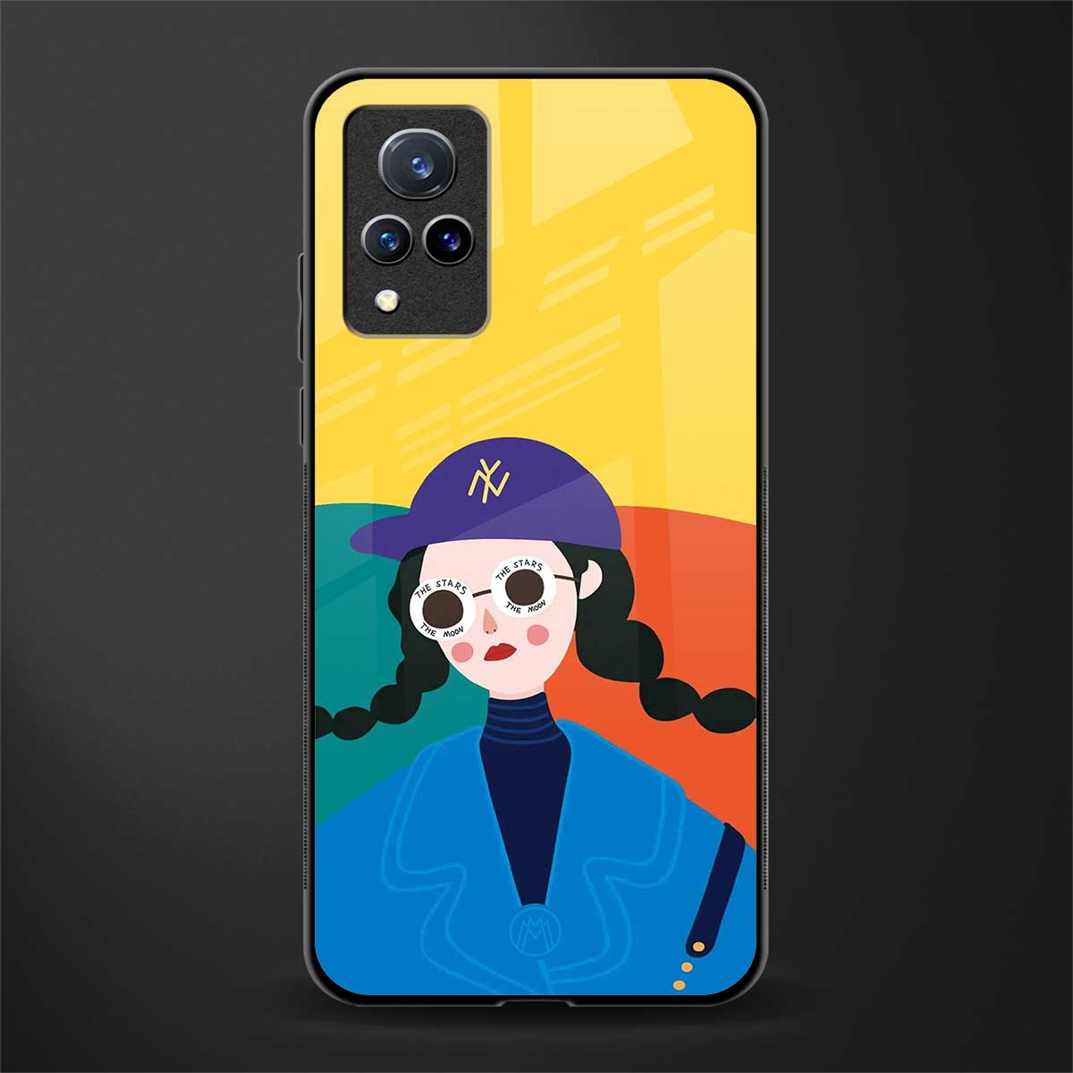 psychedelic chic glass case for vivo v21 5g image