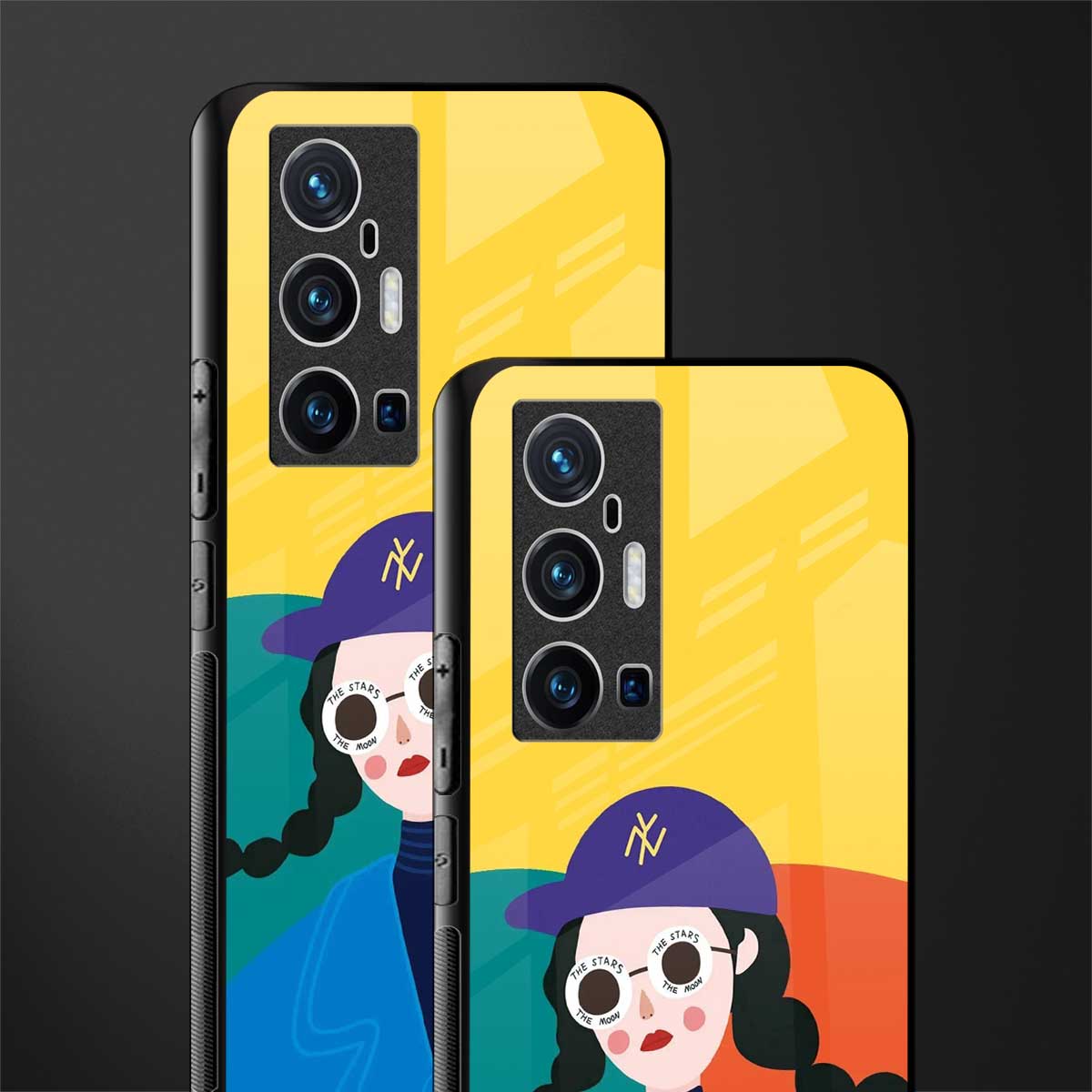 psychedelic chic glass case for vivo x70 pro plus image-2
