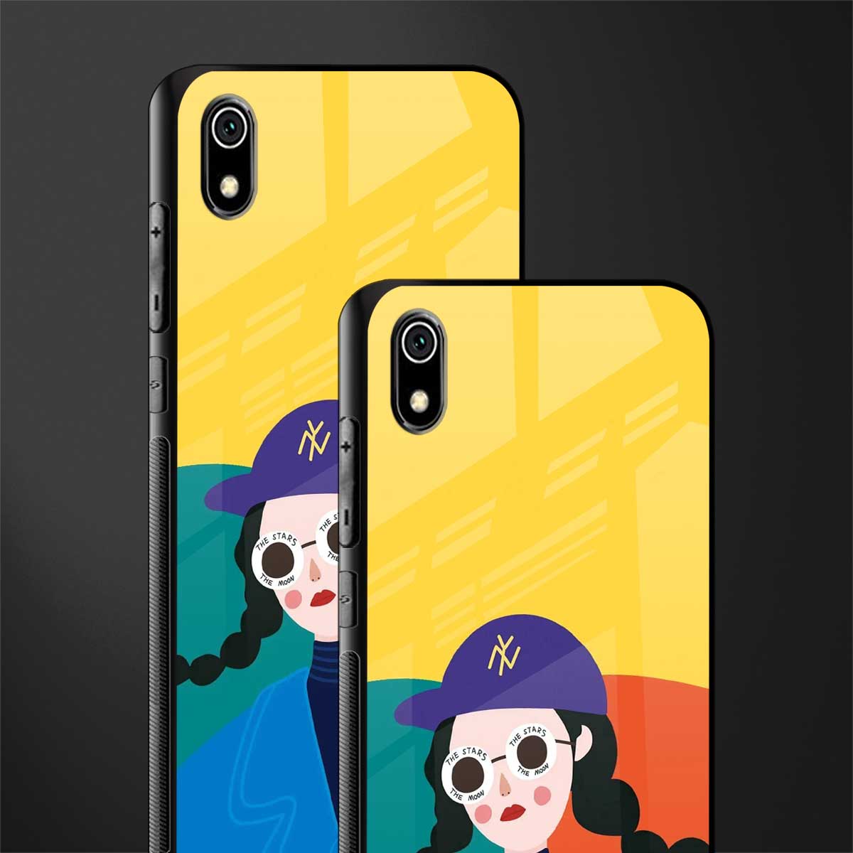 psychedelic chic glass case for redmi 7a image-2