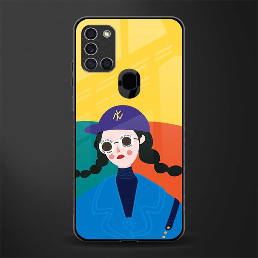 psychedelic chic glass case for samsung galaxy a21s image
