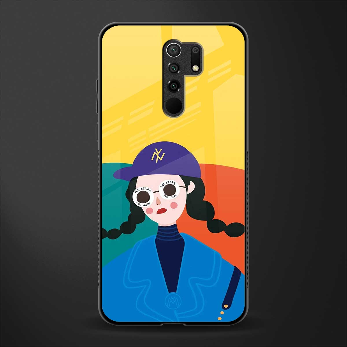 psychedelic chic glass case for redmi 9 prime image