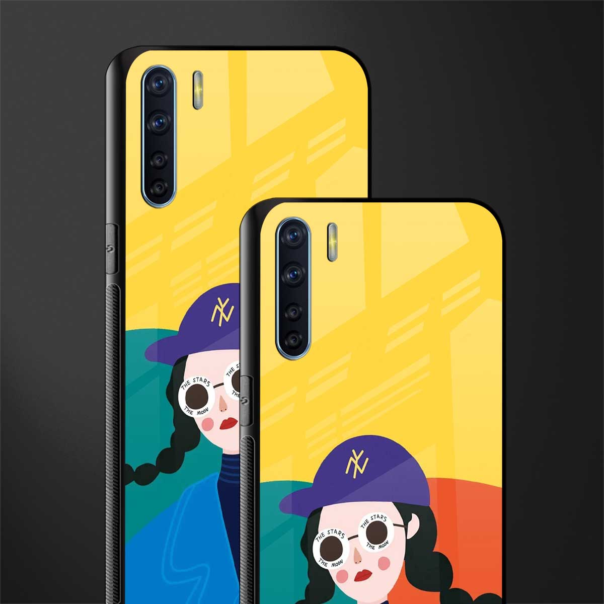 psychedelic chic glass case for oppo f15 image-2