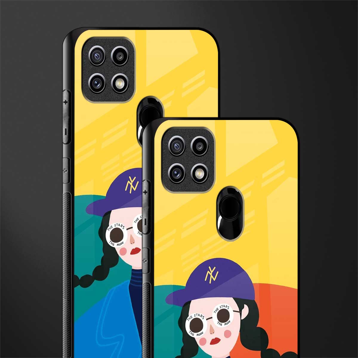 psychedelic chic glass case for oppo a15s image-2