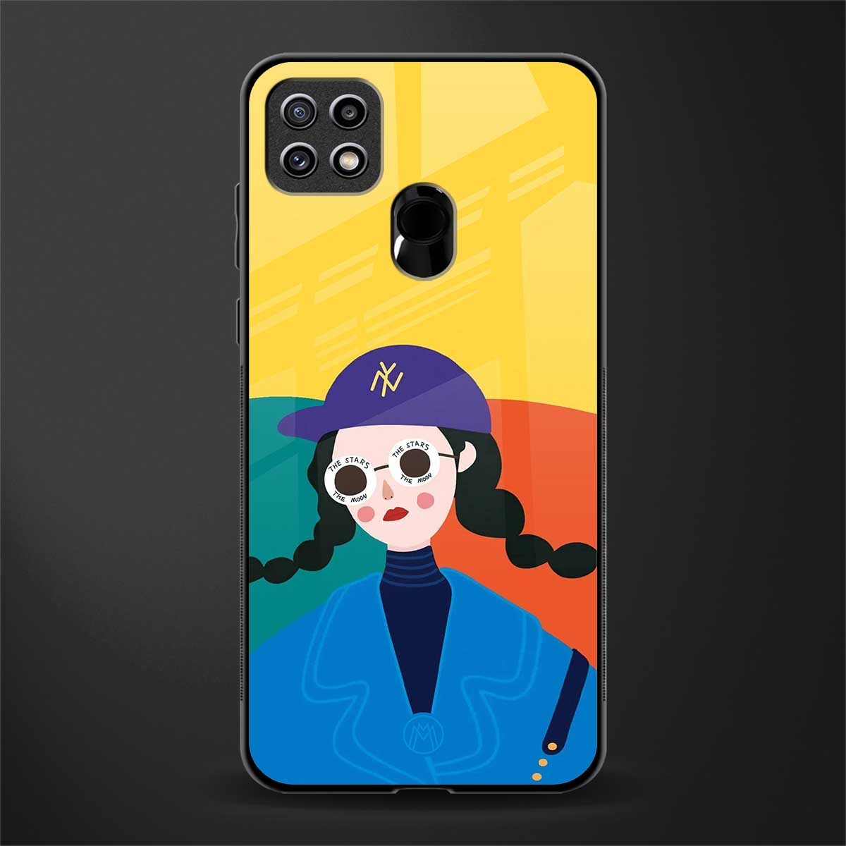 psychedelic chic glass case for oppo a15 image