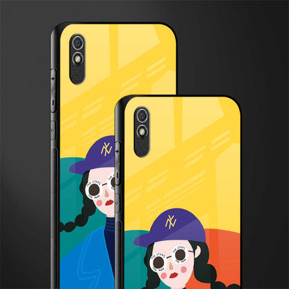 psychedelic chic glass case for redmi 9a sport image-2