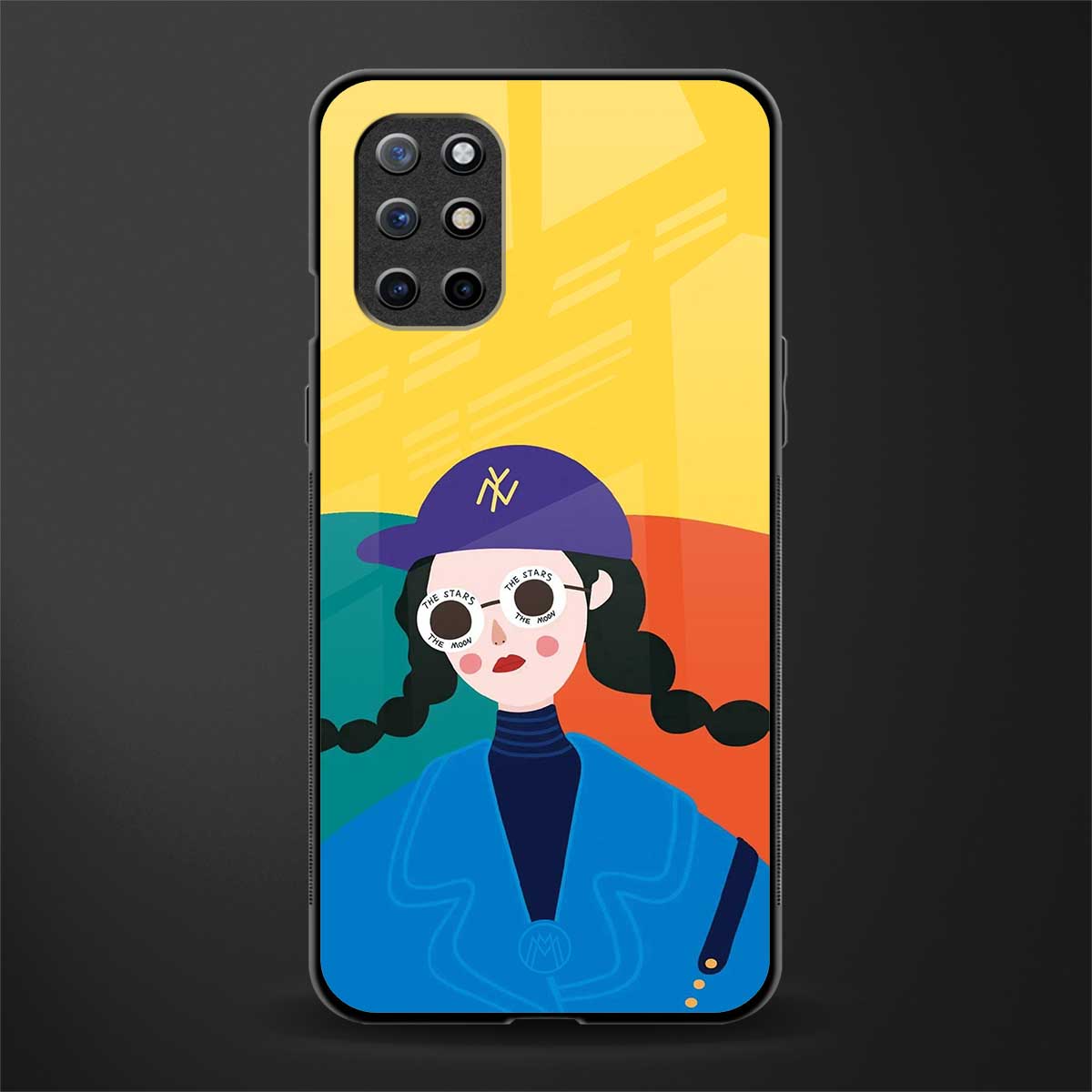 psychedelic chic glass case for oneplus 8t image