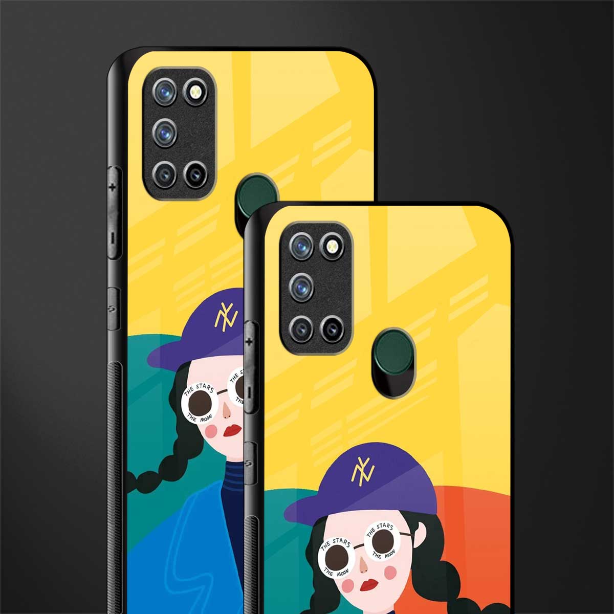 psychedelic chic glass case for realme 7i image-2