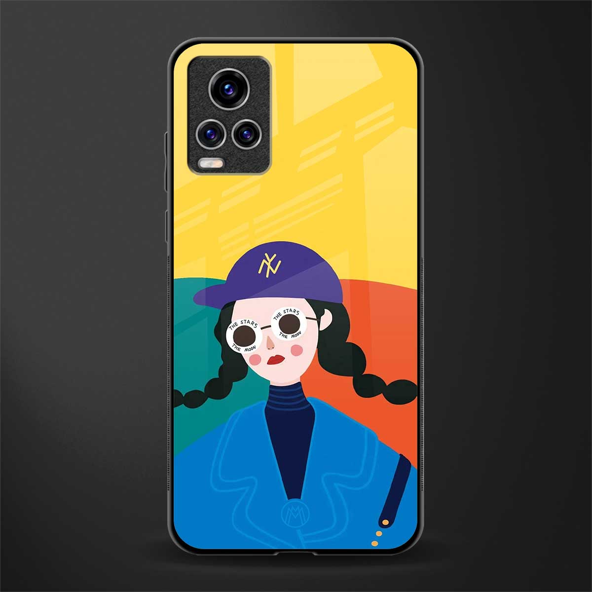 psychedelic chic glass case for vivo v20 pro image