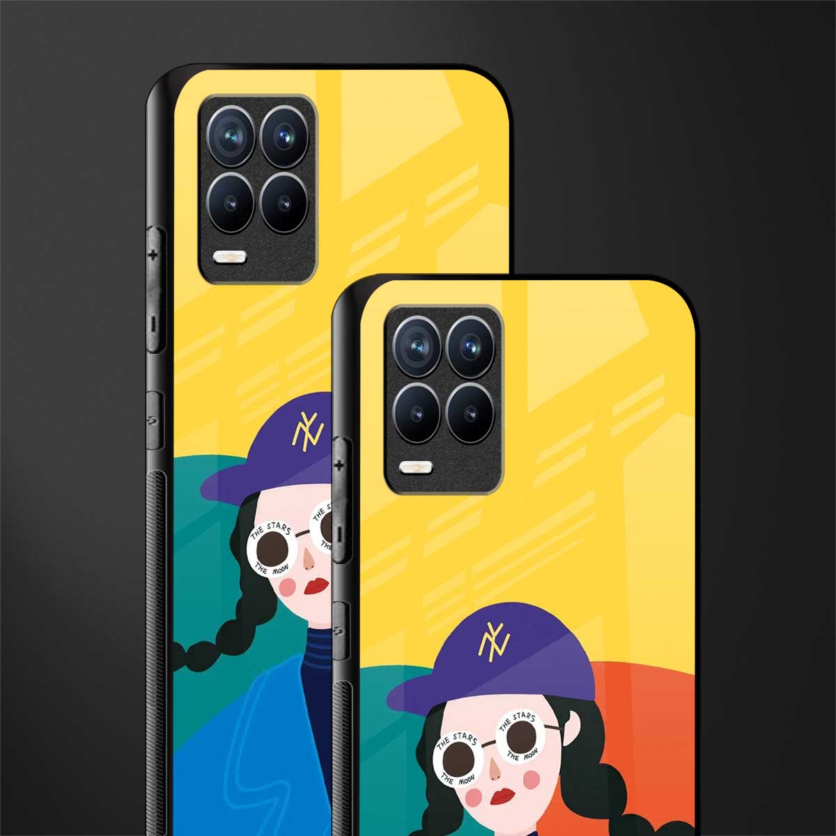 psychedelic chic glass case for realme 8 pro image-2