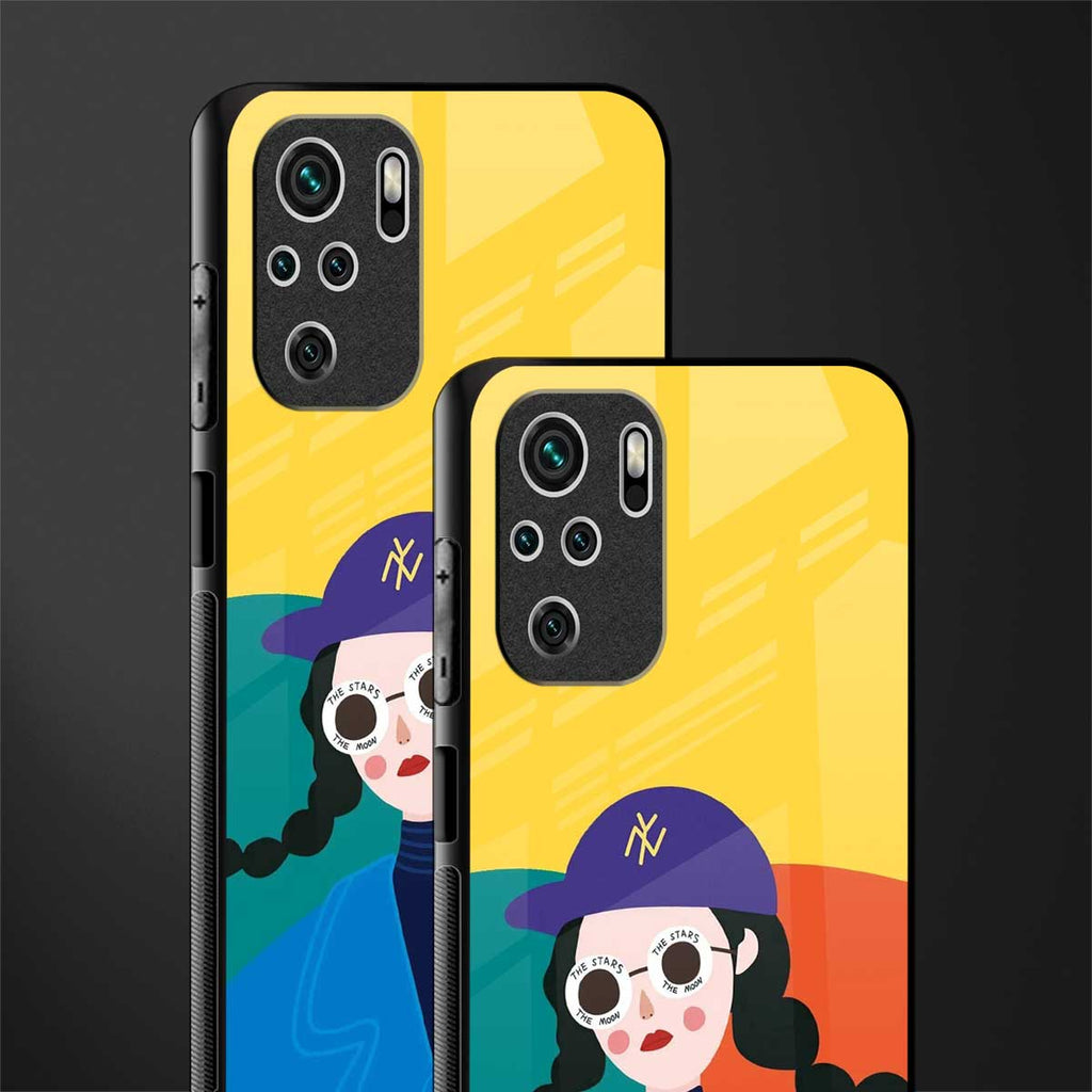 psychedelic chic glass case for redmi note 10s image-2