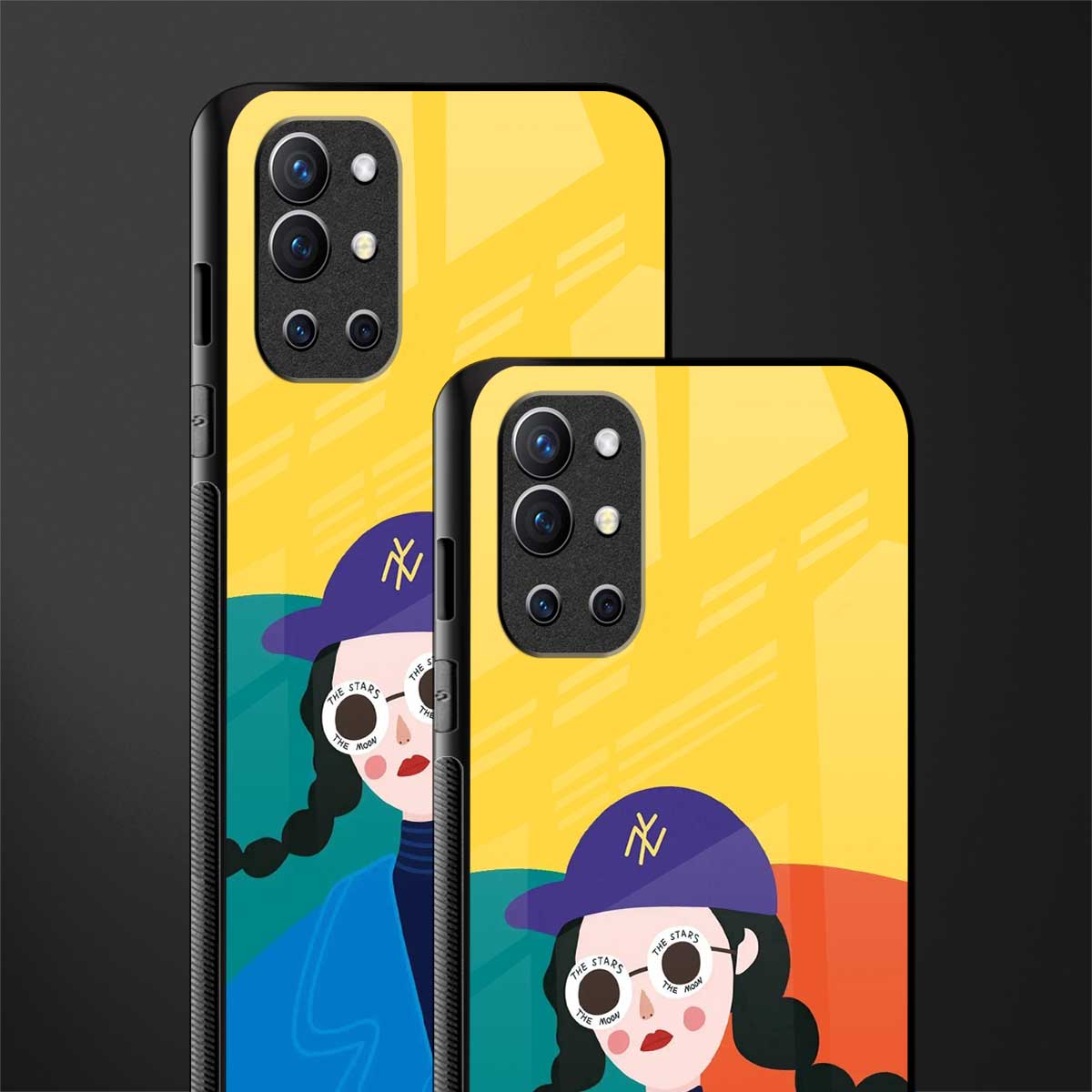 psychedelic chic glass case for oneplus 9r image-2