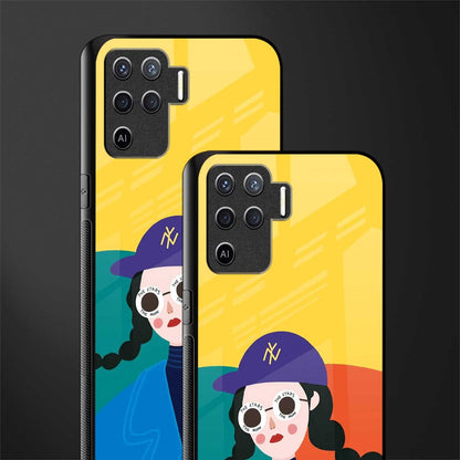 psychedelic chic glass case for oppo f19 pro image-2