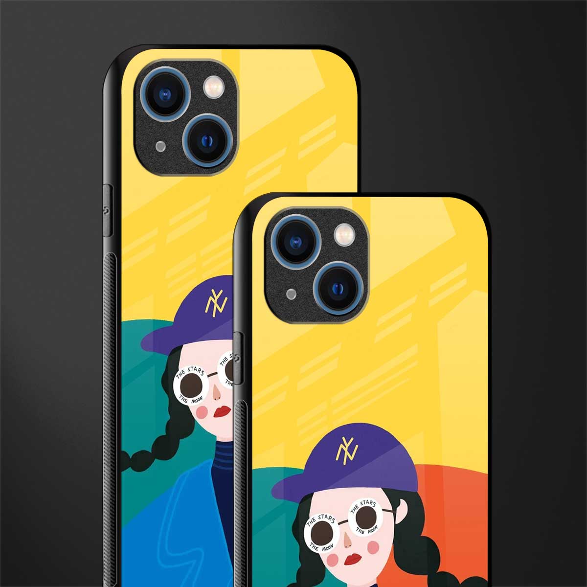 psychedelic chic glass case for iphone 13 image-2