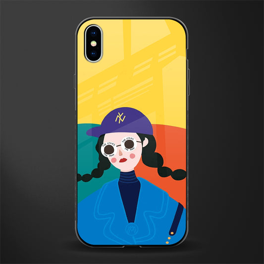psychedelic chic glass case for iphone xs max image